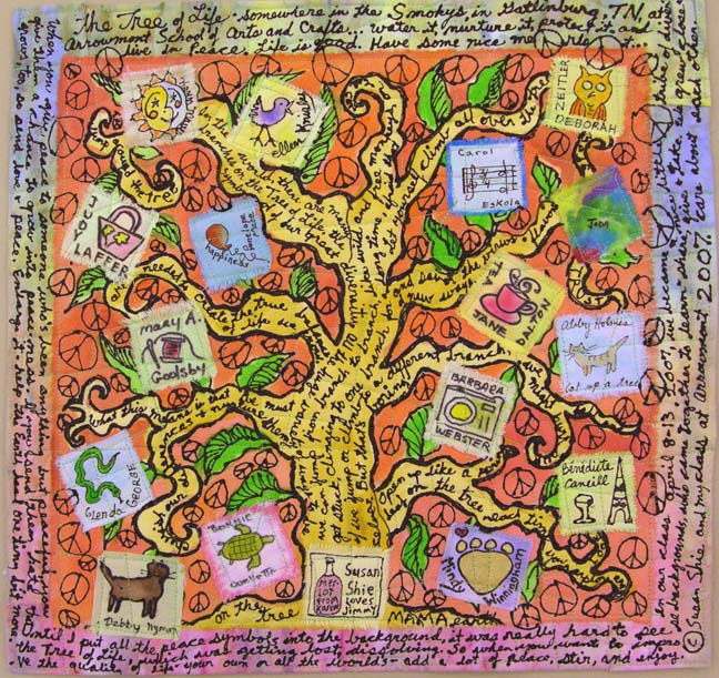 Tree of Life quilt Arrowmont. ©Susan Shie 2007.